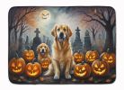Golden Retriever Spooky Halloween Memory Foam Kitchen Mat Machine Washable Anti-Fatigue Mat Cushion Comfort Bath Mat or Kitchen Rug