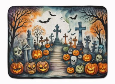 Day of the Dead Spooky Halloween Memory Foam Kitchen Mat Machine Washable Anti-Fatigue Mat Cushion Comfort Bath Mat or Kitchen Rug