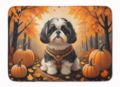 Shih Tzu Fall Memory Foam Kitchen Mat Machine Washable Anti-Fatigue Mat Cushion Comfort Bath Mat or Kitchen Rug
