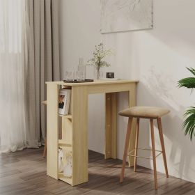 Bar Table with Shelf Sonoma Oak 40.2"x19.7"x40.7" Engineered Wood