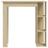 Bar Table with Shelf Sonoma Oak 40.2"x19.7"x40.7" Engineered Wood