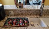 Christmas Nutcrackers Dish Drying Mat Absorbent Dish Drying Mat Pad for Kitchen Counter Dish Drainer Mat for Countertop, 14 x 21", Multicolor