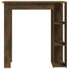 Bar Table with Shelf Smoked Oak 40.2"x19.7"x40.7" Engineered Wood
