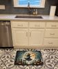 Flying Witch Spooky Halloween Memory Foam Kitchen Mat Machine Washable Anti-Fatigue Mat Cushion Comfort Bath Mat or Kitchen Rug