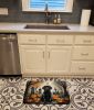 Black Labrador Retriever Spooky Halloween Memory Foam Kitchen Mat Machine Washable Anti-Fatigue Mat Cushion Comfort Bath Mat or Kitchen Rug