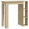 Bar Table with Shelf Sonoma Oak 40.2"x19.7"x40.7" Engineered Wood