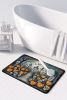 Calaveras Sugar Skulls Spooky Halloween Memory Foam Kitchen Mat Machine Washable Anti-Fatigue Mat Cushion Comfort Bath Mat or Kitchen Rug