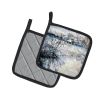 Early Morning Pair of Pot Holders Kitchen Heat Resistant Pot Holders Sets Oven Hot Pads for Cooking Baking BBQ, 7 1/2 x 7 1/2
