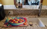 Colorful Apples Dish Drying Mat Absorbent Dish Drying Mat Pad for Kitchen Counter Dish Drainer Mat for Countertop, 14 x 21", Multicolor