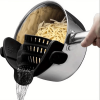 1pc Adjustable Clip-On Strainer for Pots, Pans & Bowls – Universal Kitchen Colander, Durable Cooking Pasta Strainer