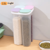 4-Compartment Plastic Cereal Storage Container - Airtight Food Organizer for Grains, Pasta & Dry Goods, Kitchen Pantry Moisture-Proof Fresh-Keeper Box