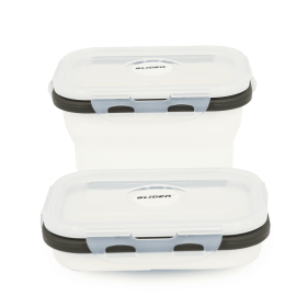 GLIDER LB White Bento Premium Lunch Box & Food Storage Containers (Color: White, size: medium)