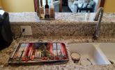 Christmas Candles Dish Drying Mat Absorbent Dish Drying Mat Pad for Kitchen Counter Dish Drainer Mat for Countertop, 14 x 21", Multicolor