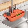 1pc Splash Guard For Sink Faucet; Faucet Drain Rack