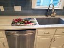 Christmas Bows & Ribbons Dish Drying Mat Absorbent Dish Drying Mat Pad for Kitchen Counter Dish Drainer Mat for Countertop, 14 x 21", Multicolor