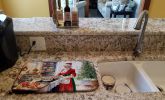 Cookies with Santa Claus Mrs. Claus Dish Drying Mat Absorbent Dish Drying Mat Pad for Kitchen Counter Dish Drainer Mat for Countertop, 14 x 21"