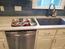 Cookies with Santa Claus Mrs. Claus Dish Drying Mat Absorbent Dish Drying Mat Pad for Kitchen Counter Dish Drainer Mat for Countertop, 14 x 21"